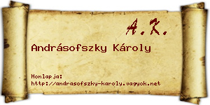 Andrásofszky Károly névjegykártya